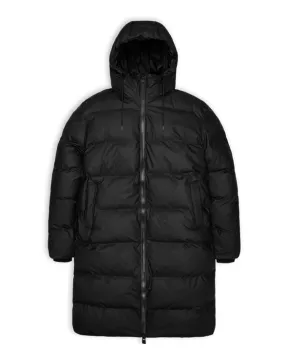 Alta Long Puffer Jacket Black | Rains | Watch Wear