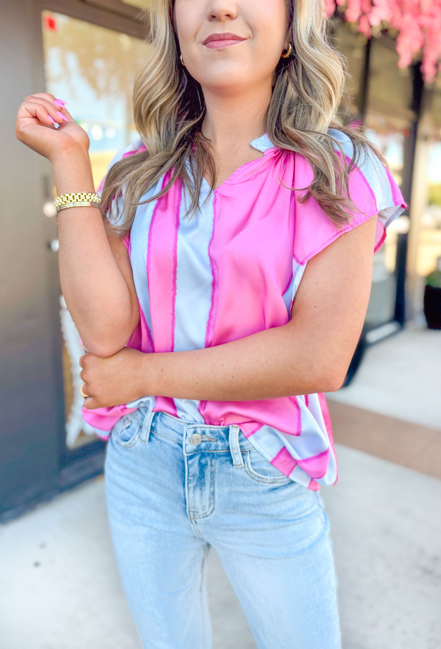 Better Off Blouse in Pink