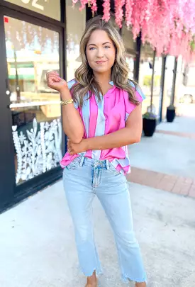 Better Off Blouse in Pink