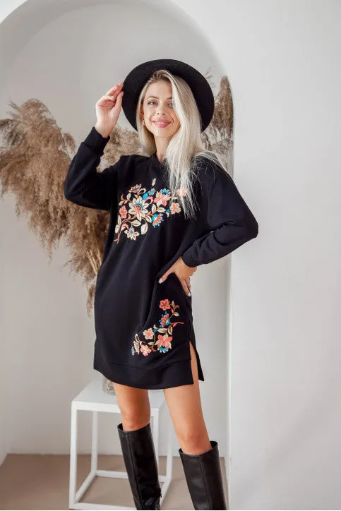 Black Knit Dress Flora