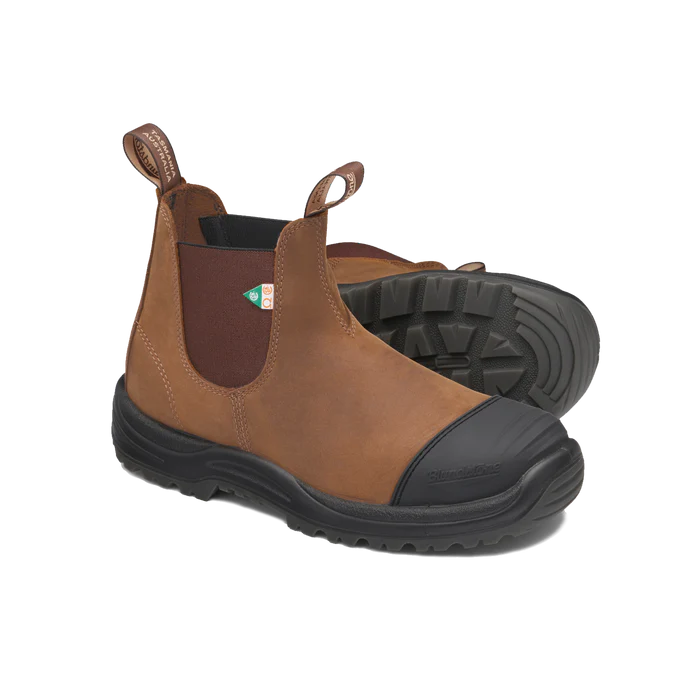 Blundstone 169 - Work & Safety Rubber Toe Cap Saddle Brown