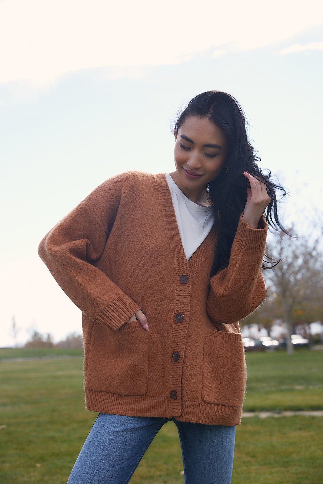 Callen Rust Cardigan-FINAL SALE