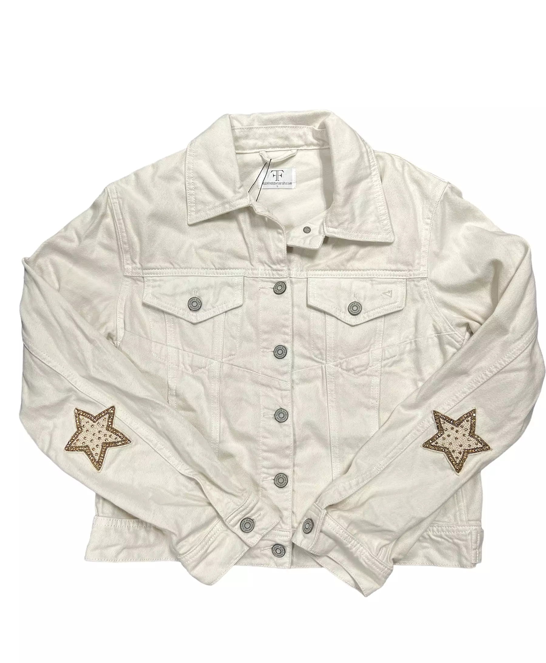 Collab322 Cream Denim Jacket