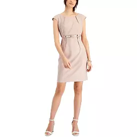 Connected Apparel Womens Petites Woven Work Sheath Dress