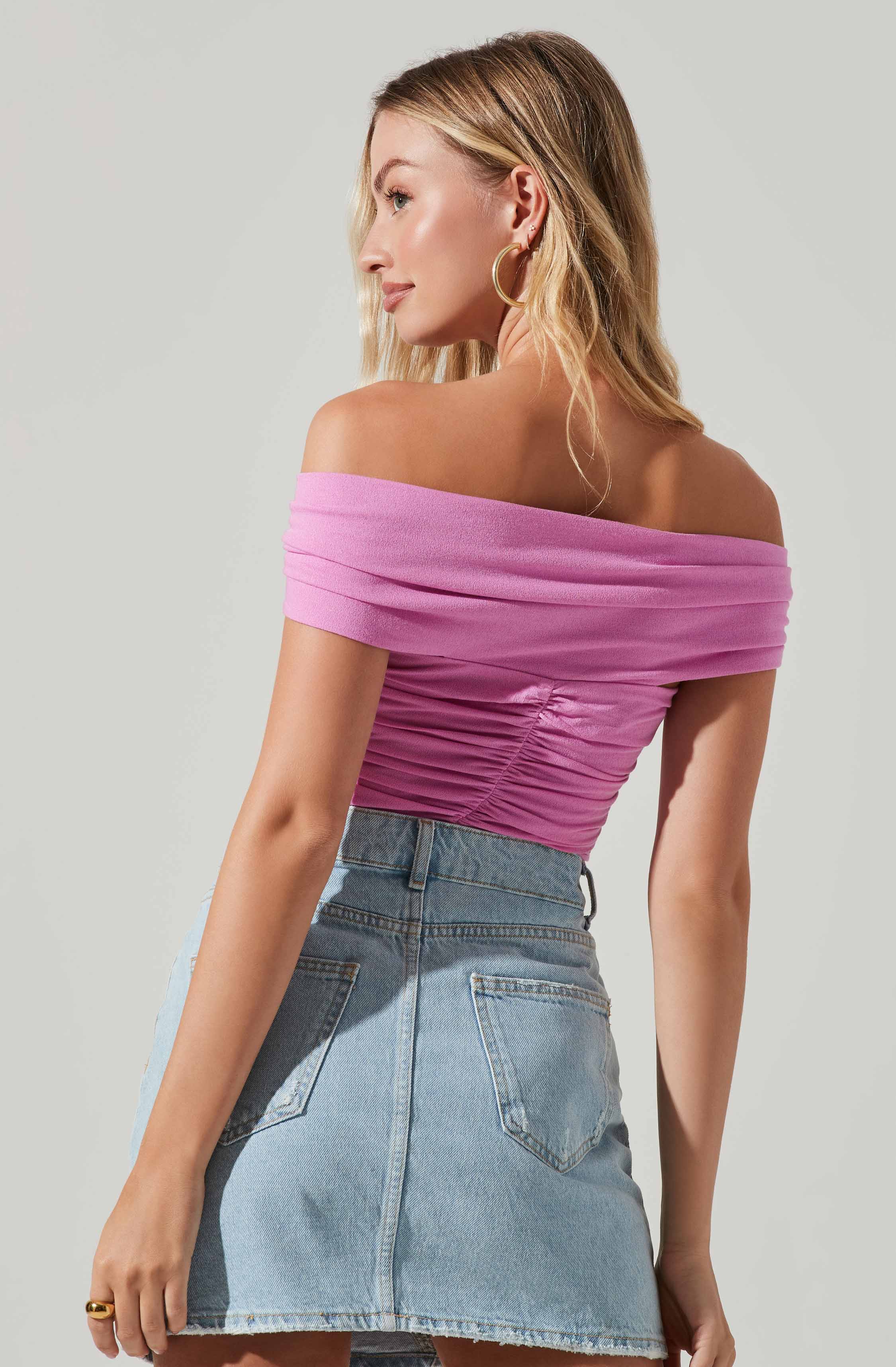 Cornelia Ruched Off Shoulder Bodysuit