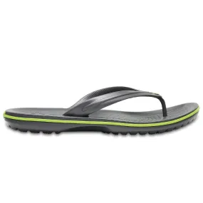 CROCS Men's Crocband Flip Slipper (Graphite/Volt Green)