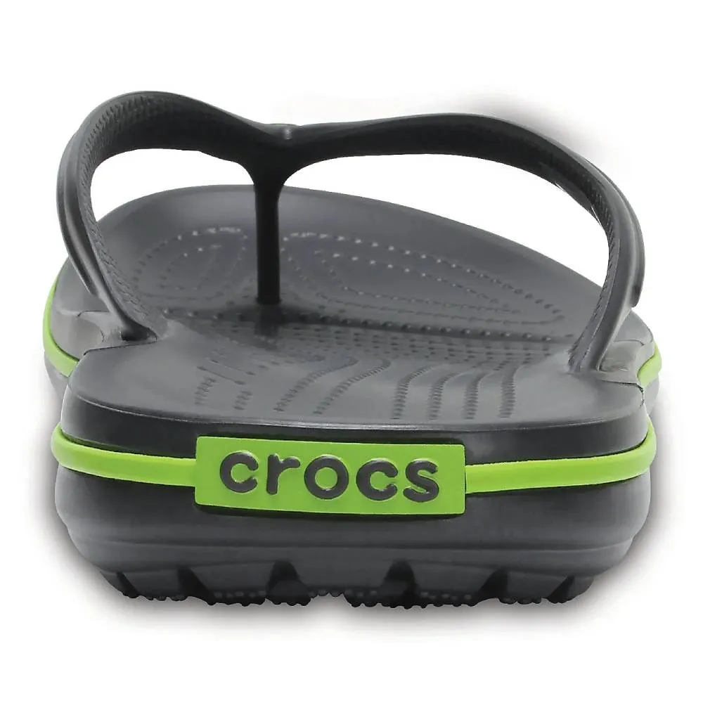 CROCS Men's Crocband Flip Slipper (Graphite/Volt Green)