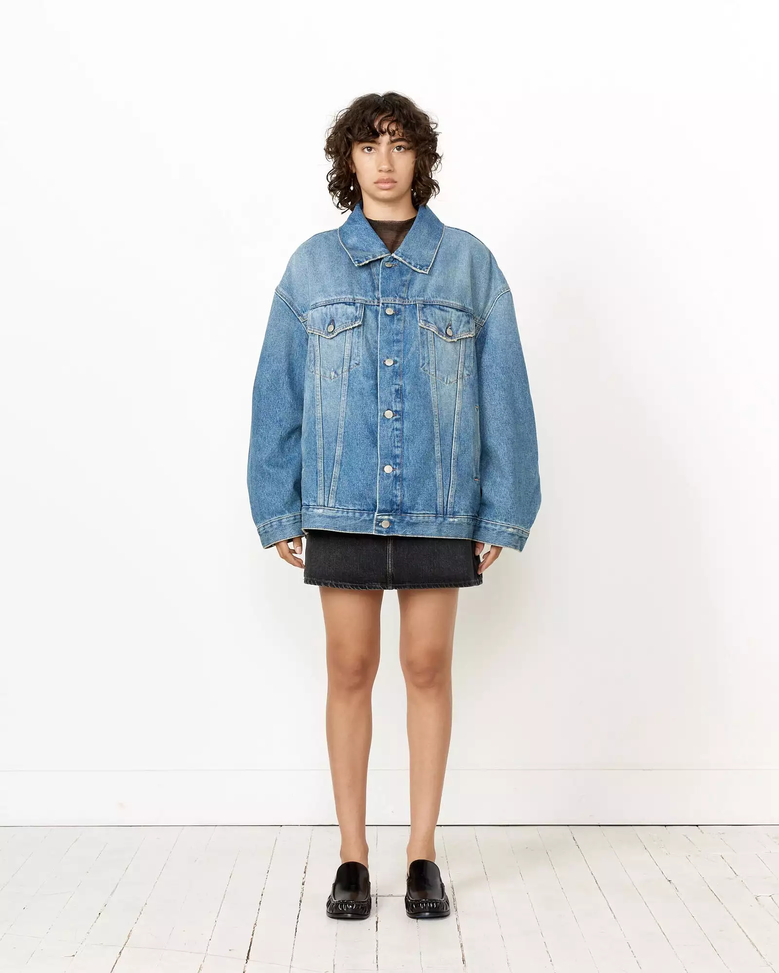 Denim Jacket in Mid Blue