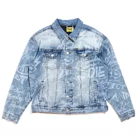 Diet Starts Monday Scribbled Denim Jacket