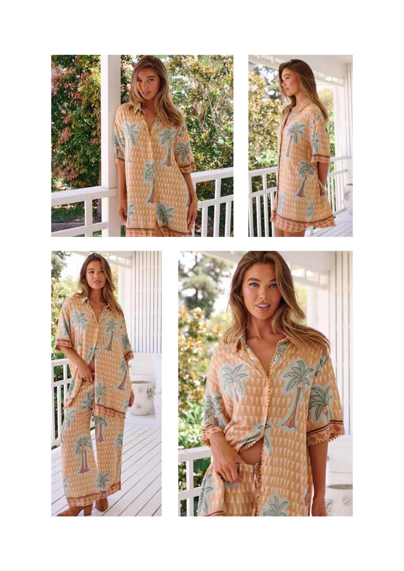 Dustin Tunic Blouse Dress - Sahara Sunset Collection