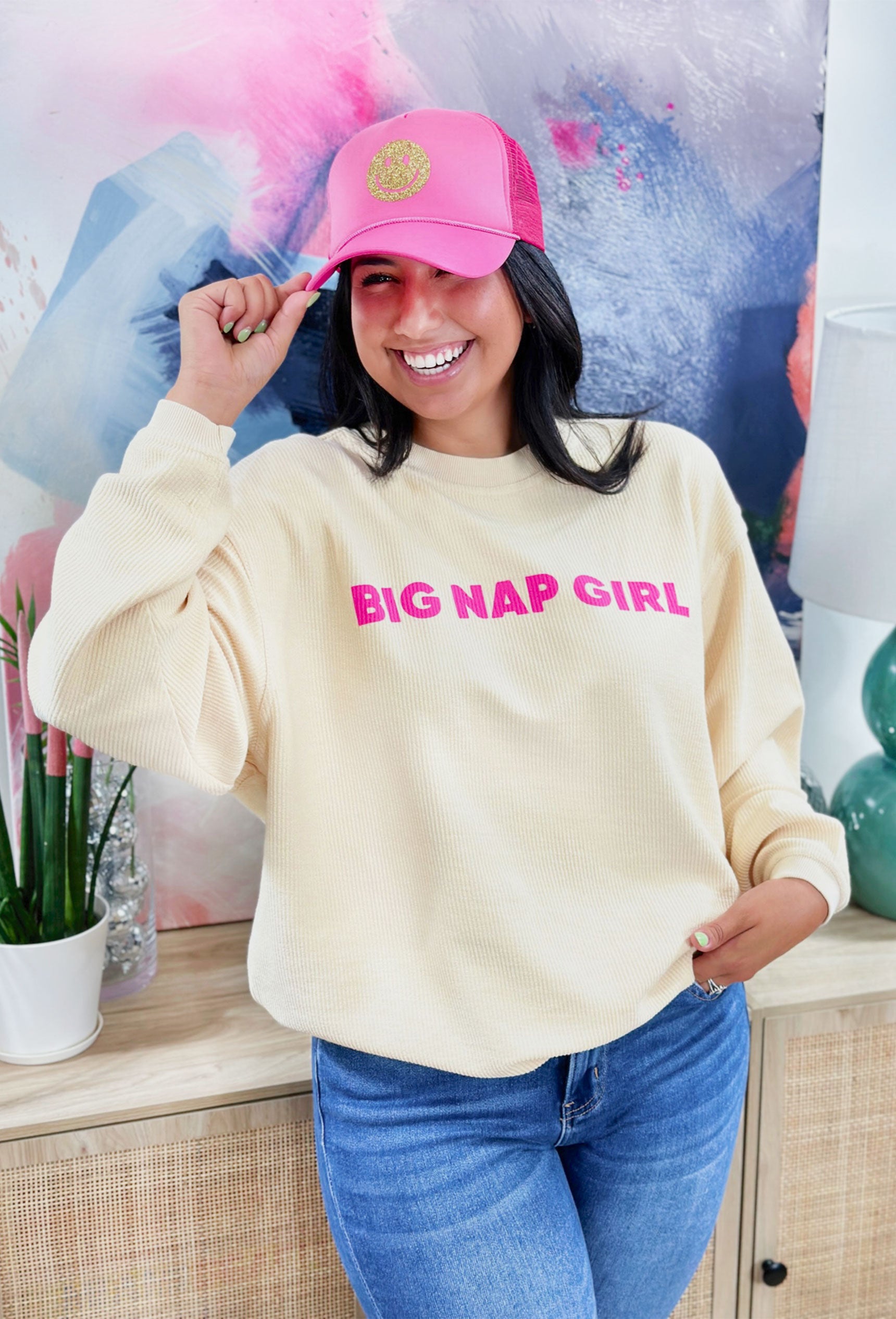 Friday + Saturday: Big Nap Girl Corded Pullover