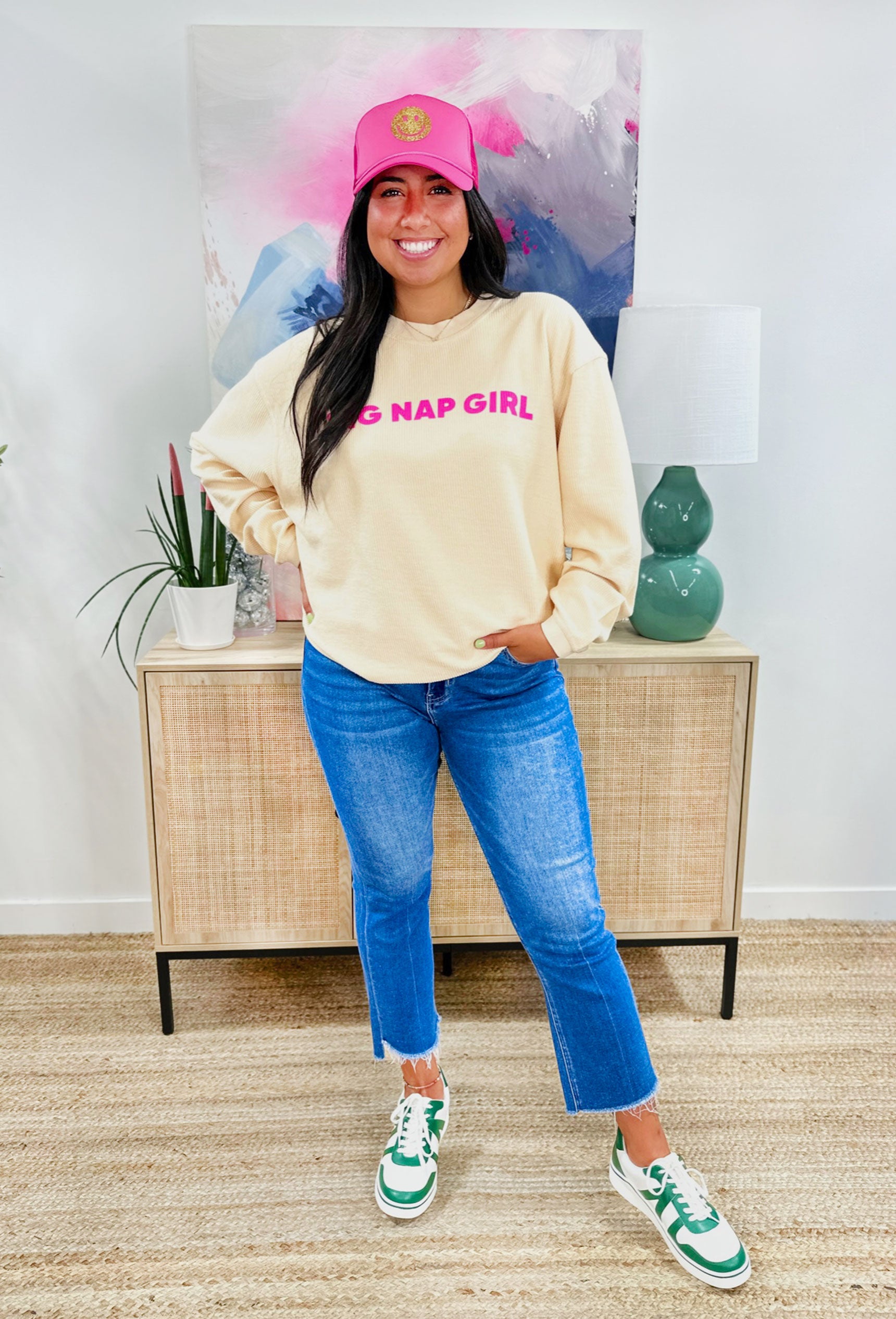 Friday + Saturday: Big Nap Girl Corded Pullover