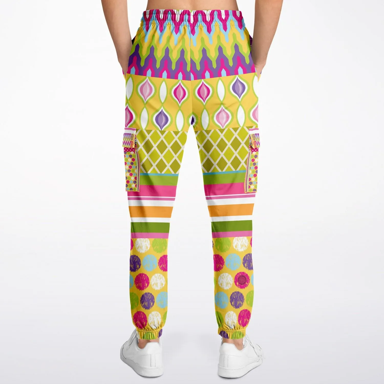 Hello Janis! Circus Patchwork Unisex Fleece Cargo Sweats