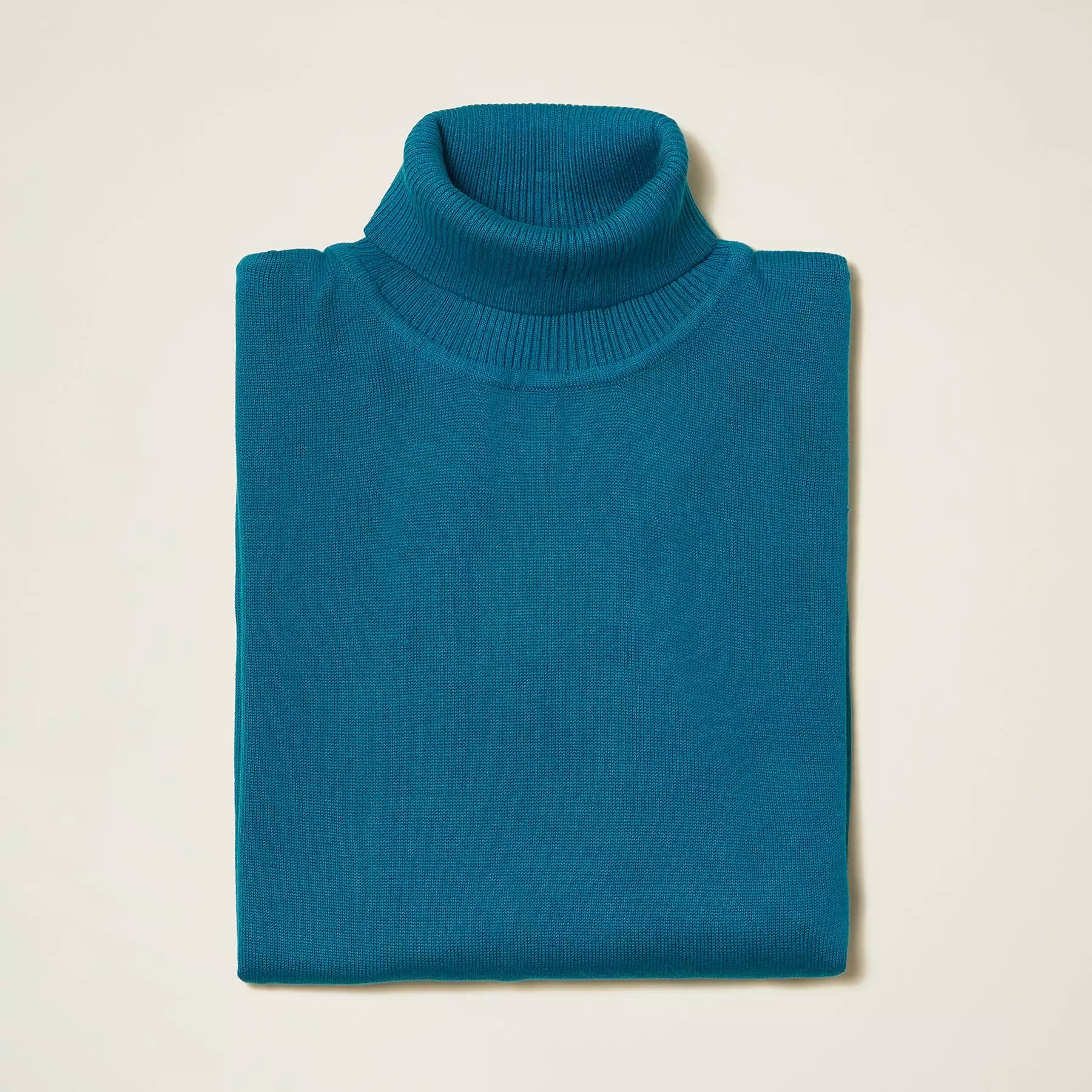 Inserch Cotton Blend Turtleneck Sweater Ocean Blue 4708