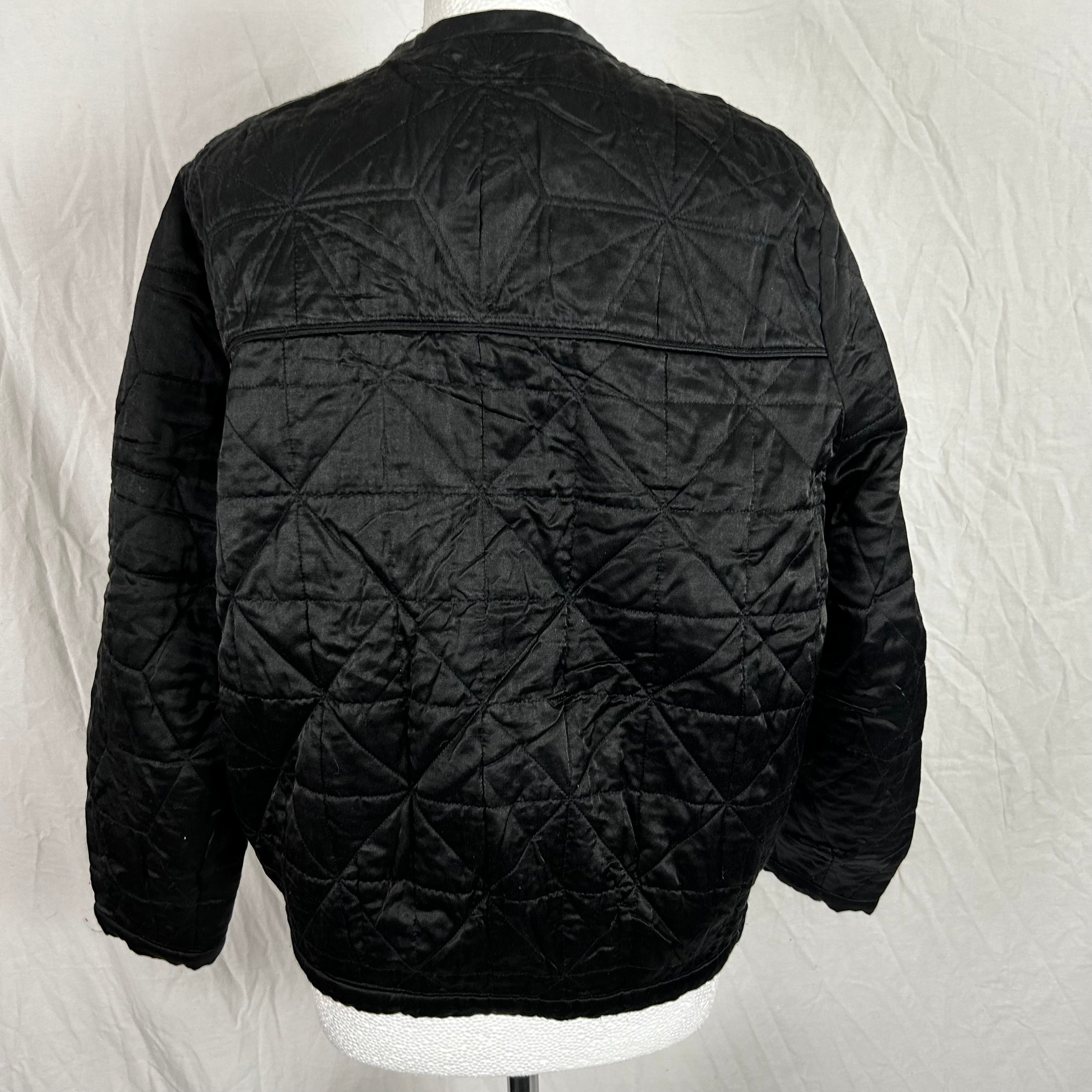 Isabel Marant Etoile Black Quilted Silk Reversible Jacket M