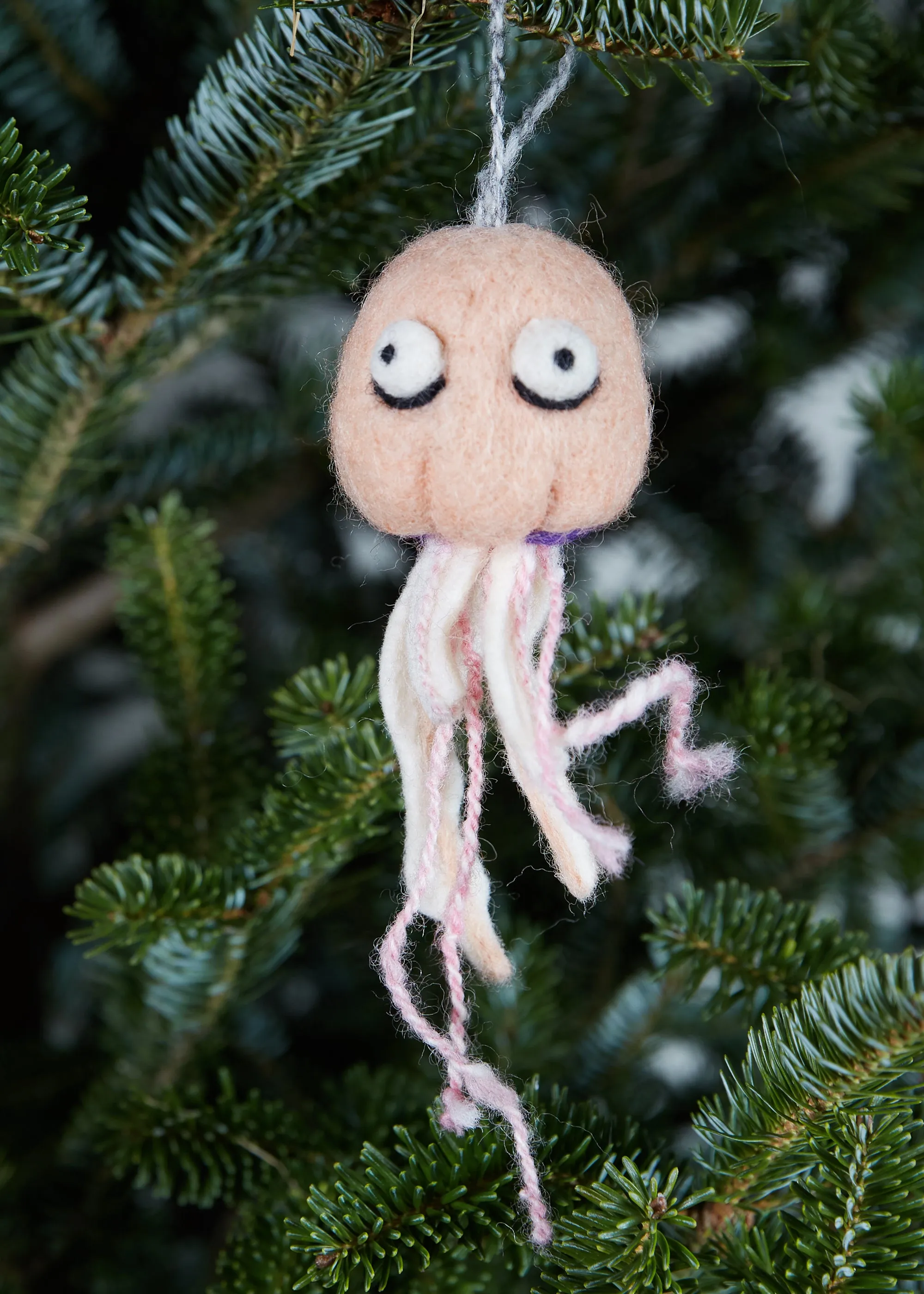 Jelly Fish Wool Ornament