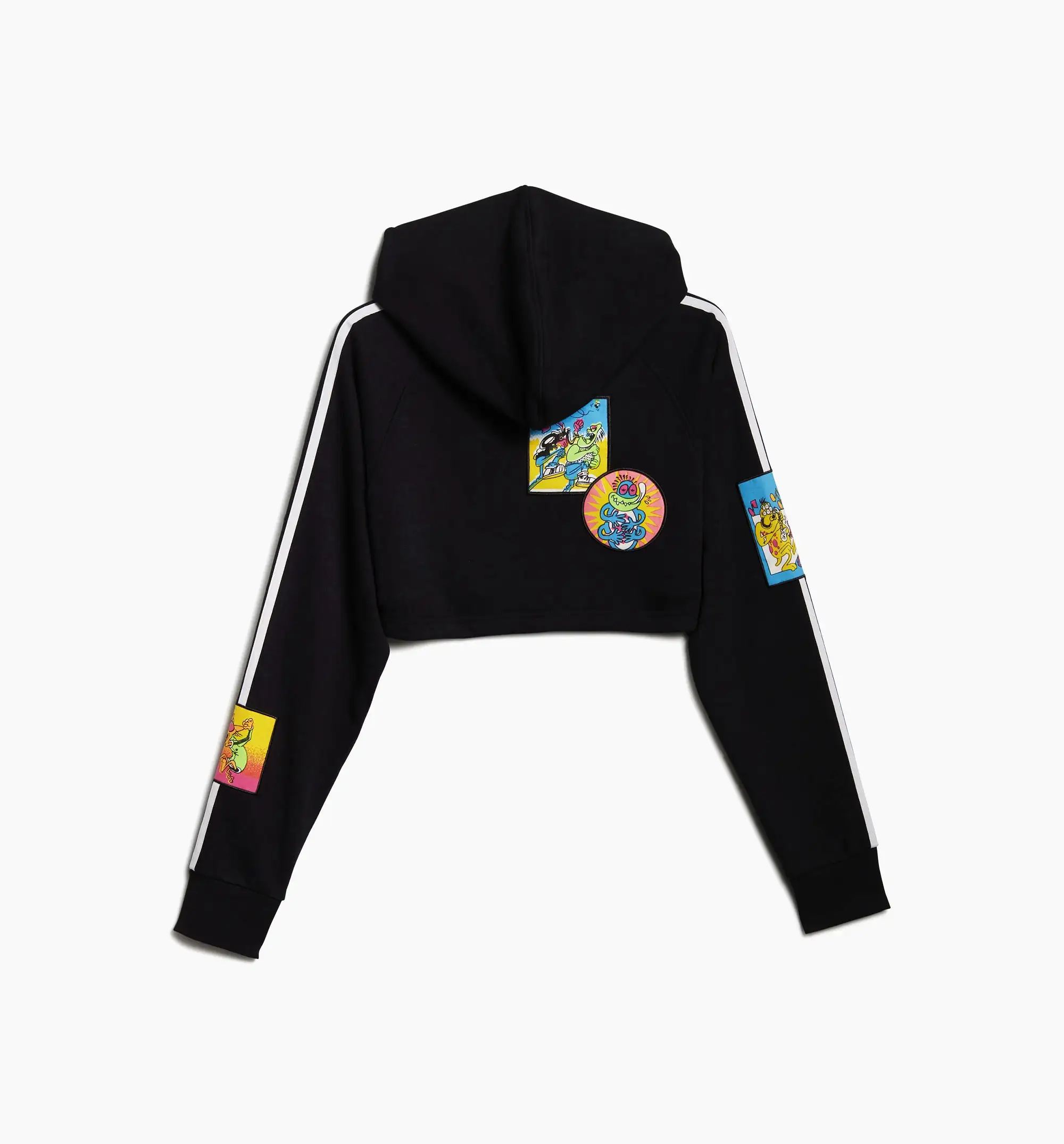 Jeremy Scott Cropped Hoodie Womens Hoodie - Black/Multi