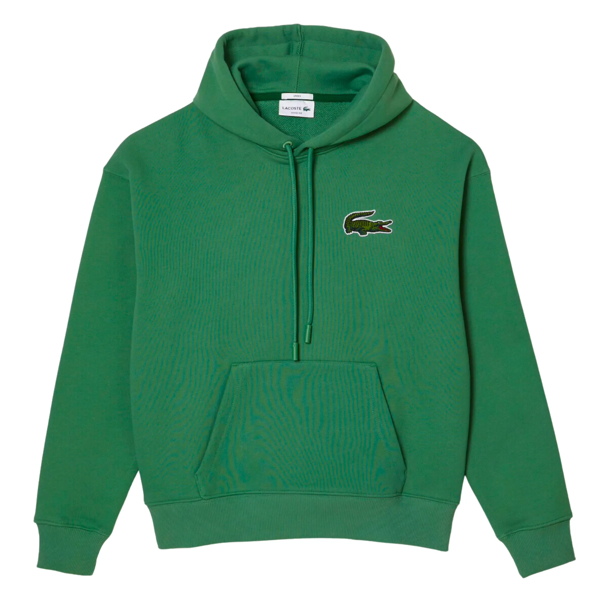 Lacoste Unisex Loose Fit Organic Cotton Hoodie (Green)