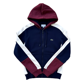 Lacoste Unisex Loose Fit Organic Cotton Hoodie (Navy)