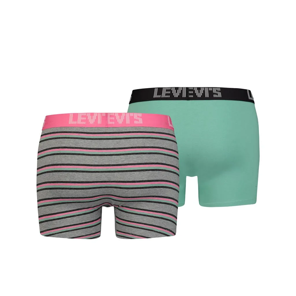 Levi's Mens 'Stripe' Boxer Brief/ Trunks (2-Pack)