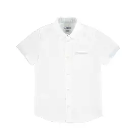 Mayoral Mini Short Sleeve Dress Shirt_ White 3116-10