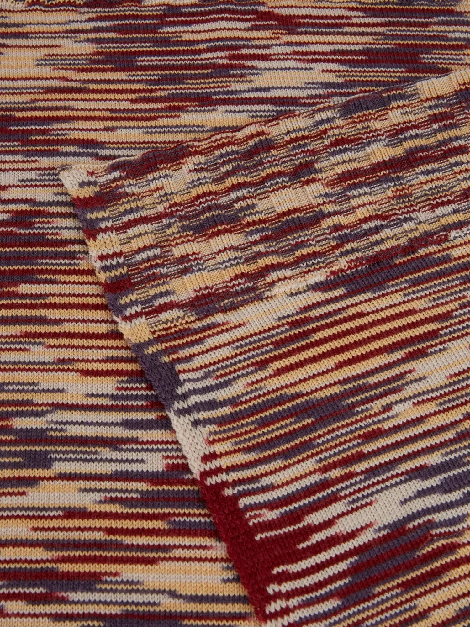 Missoni Home Ribbed-Edge Detail Melange Blanket