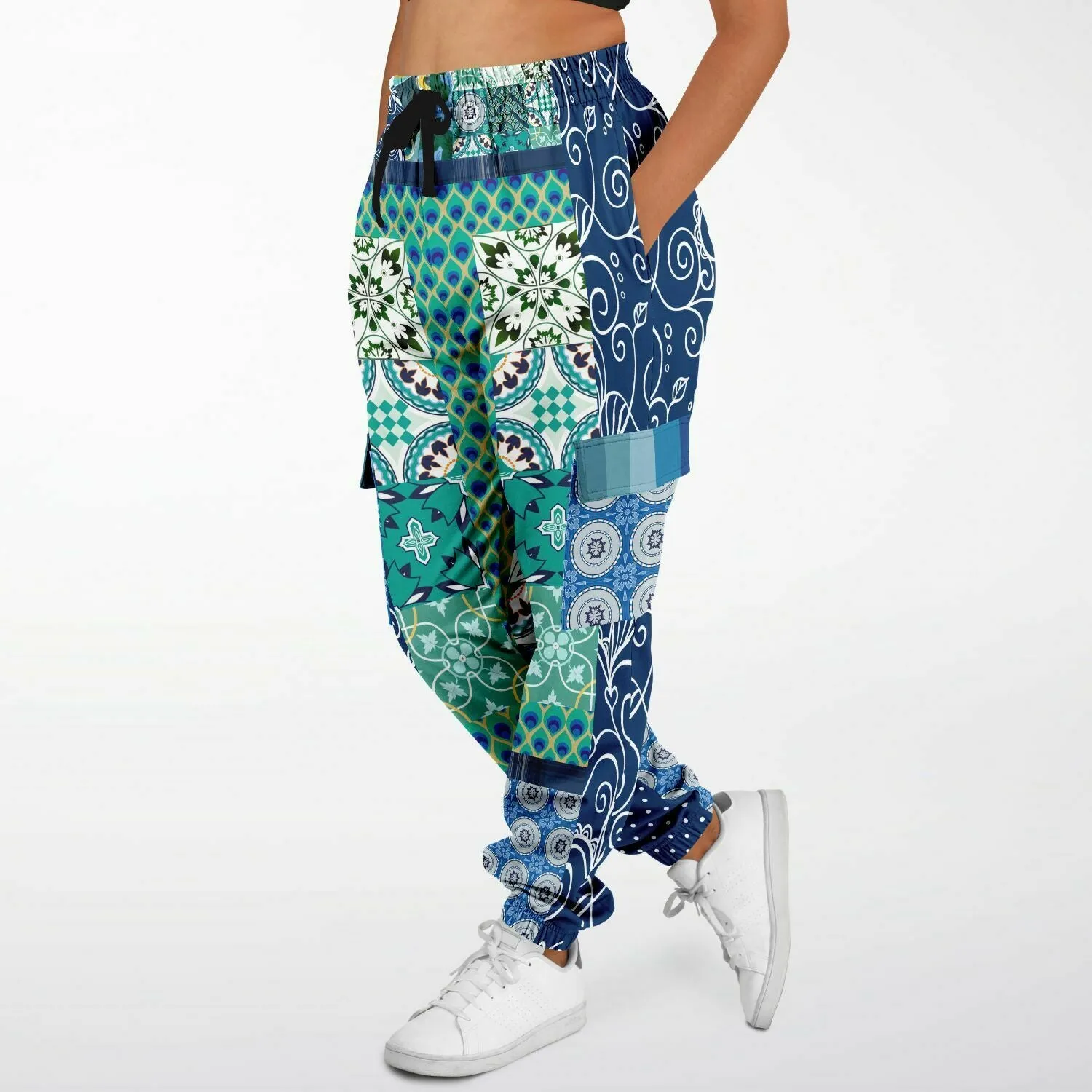 Mykonos Floral Patchwork Unisex Cargo Sweats