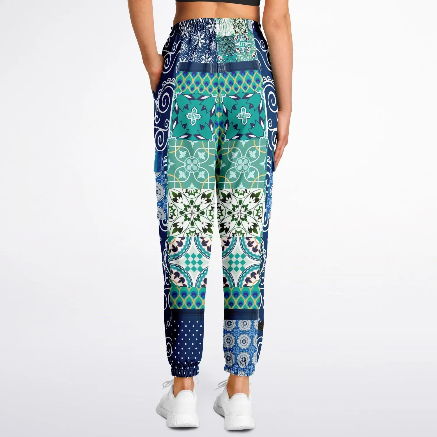 Mykonos Floral Patchwork Unisex Cargo Sweats