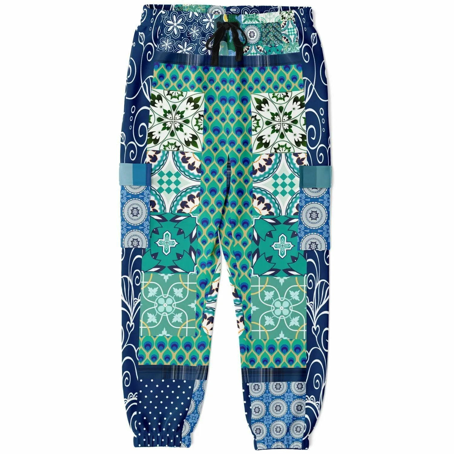 Mykonos Floral Patchwork Unisex Cargo Sweats