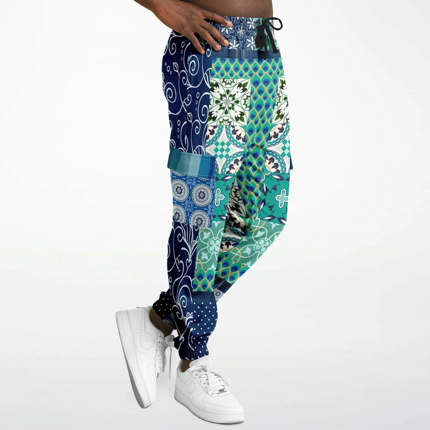 Mykonos Floral Patchwork Unisex Cargo Sweats