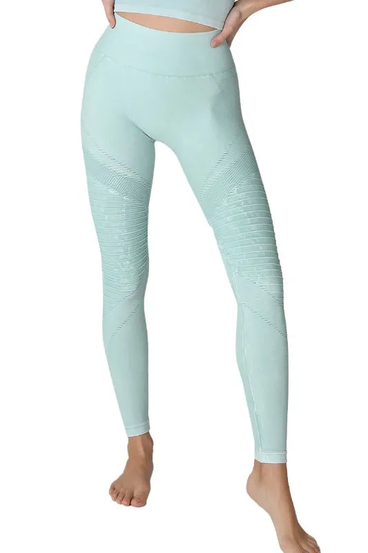 NikiBiki Seamless Leggings with Ribbed Panels NB7692