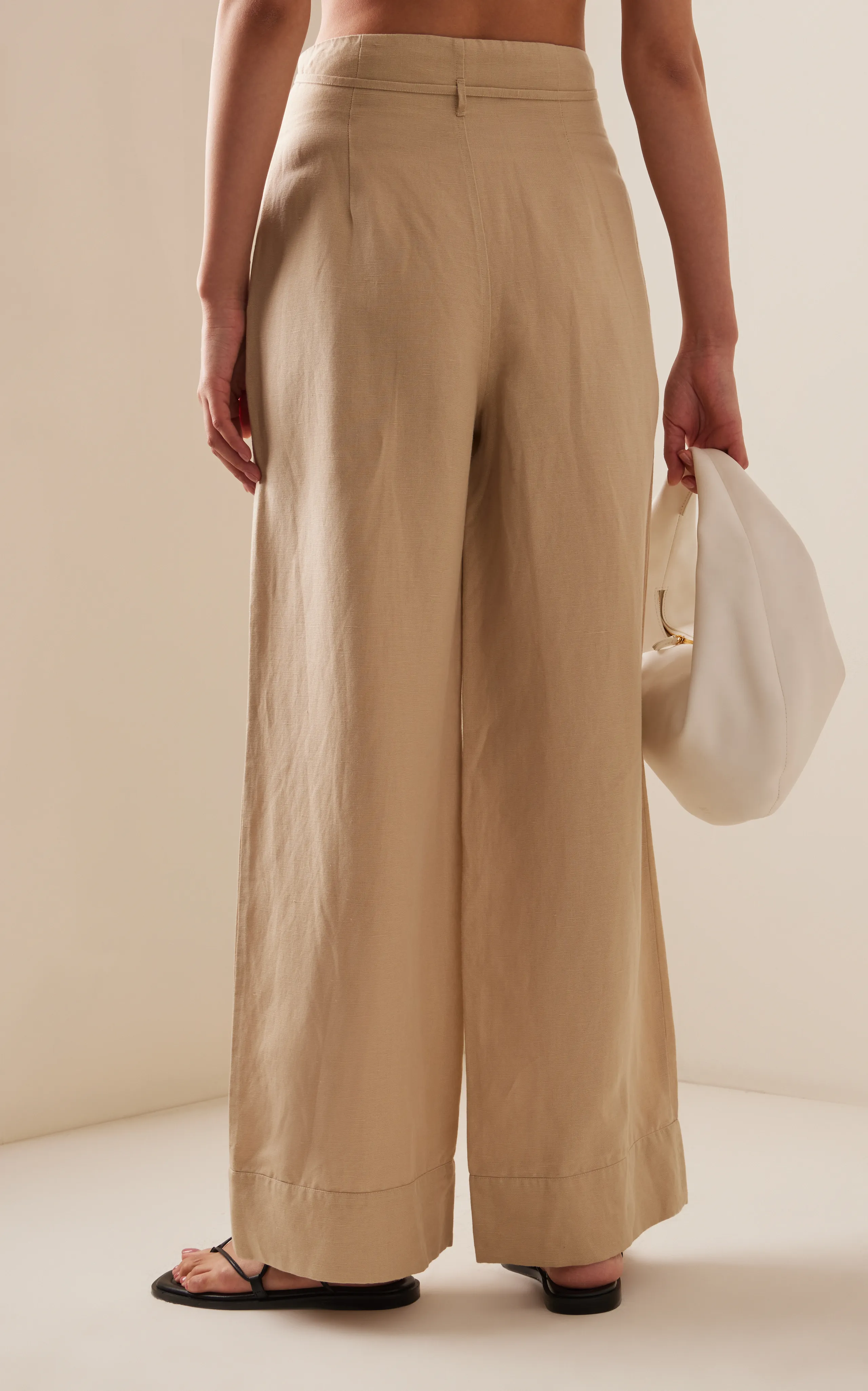 Onia Air Linen Paperbag Pants