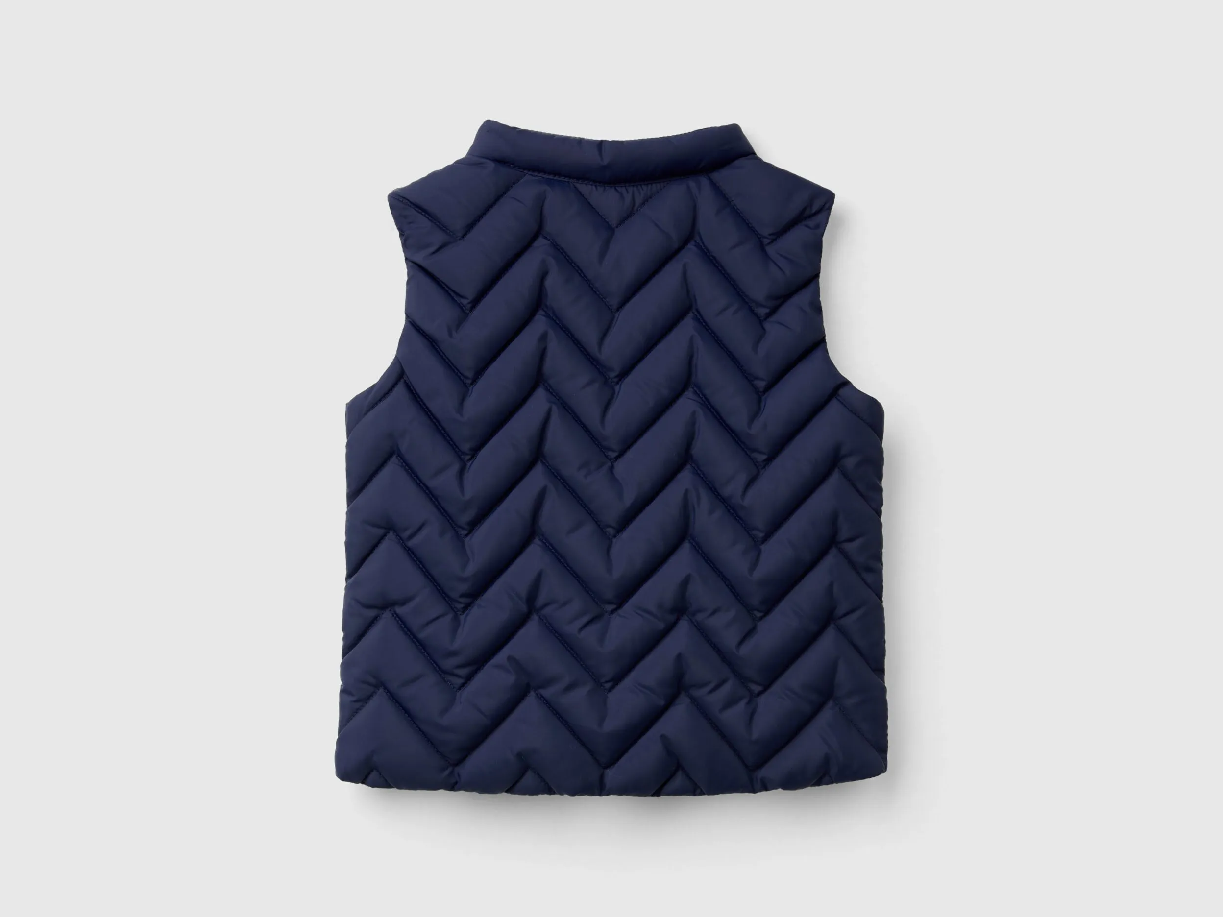 Padded vest in technical fabric - Dark Blue | Benetton