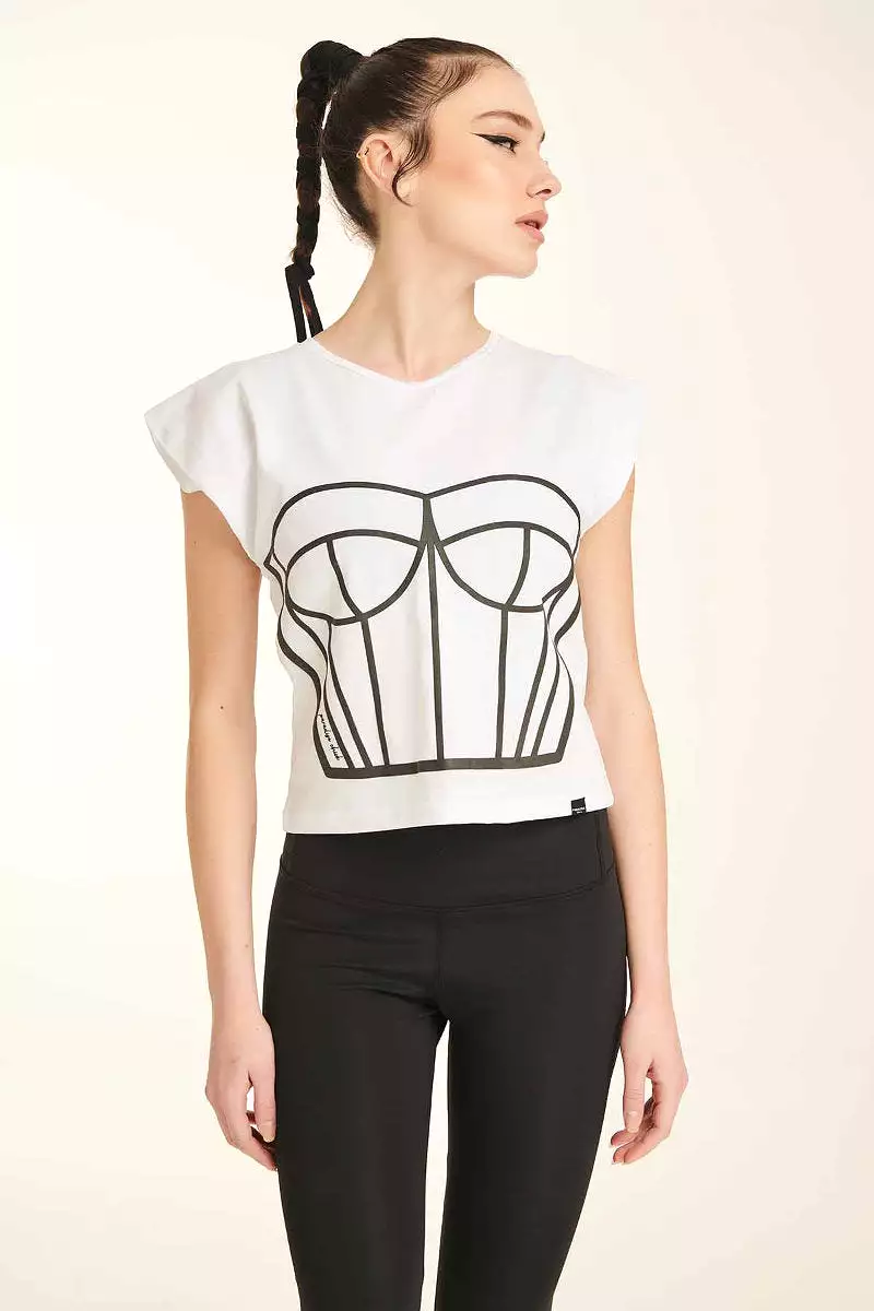 Paradise Chick Supreme Corset T-shirt - White