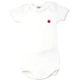 Petit Bateau Short Sleeve Bodysuit - White