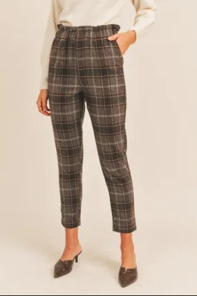 Plaid Paperbag Pants