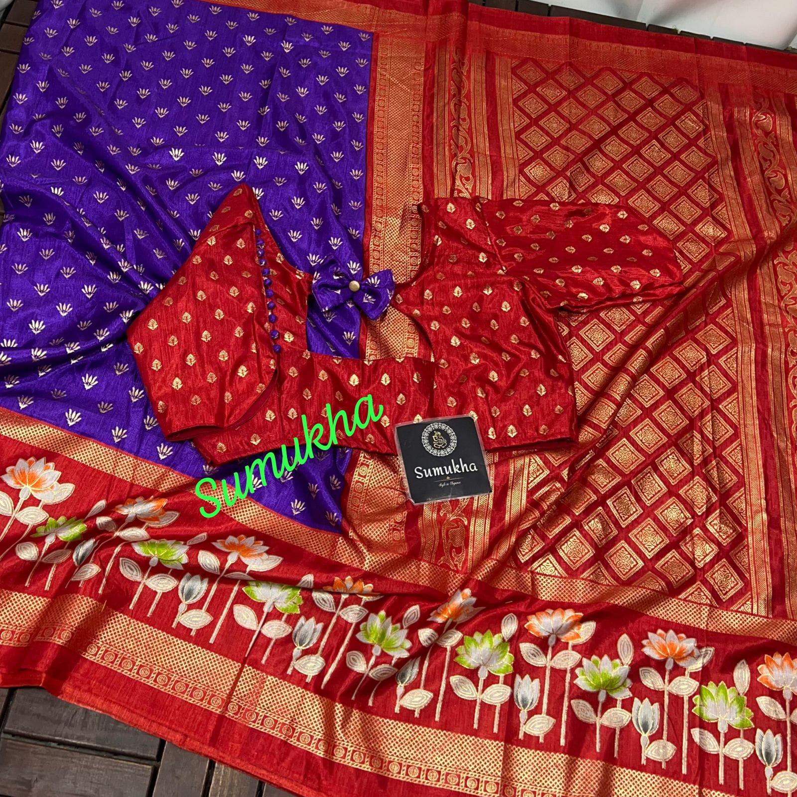 Pretty light weight soft silk saree with beautiful buttie prints -TREND001BS