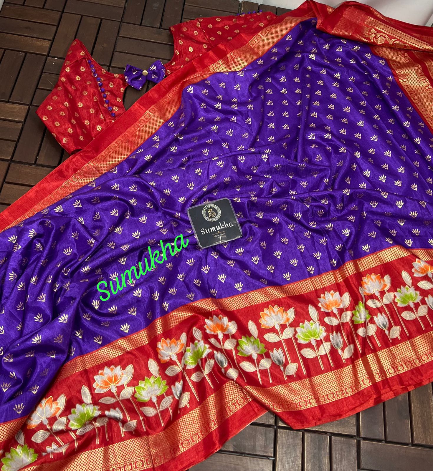 Pretty light weight soft silk saree with beautiful buttie prints -TREND001BS