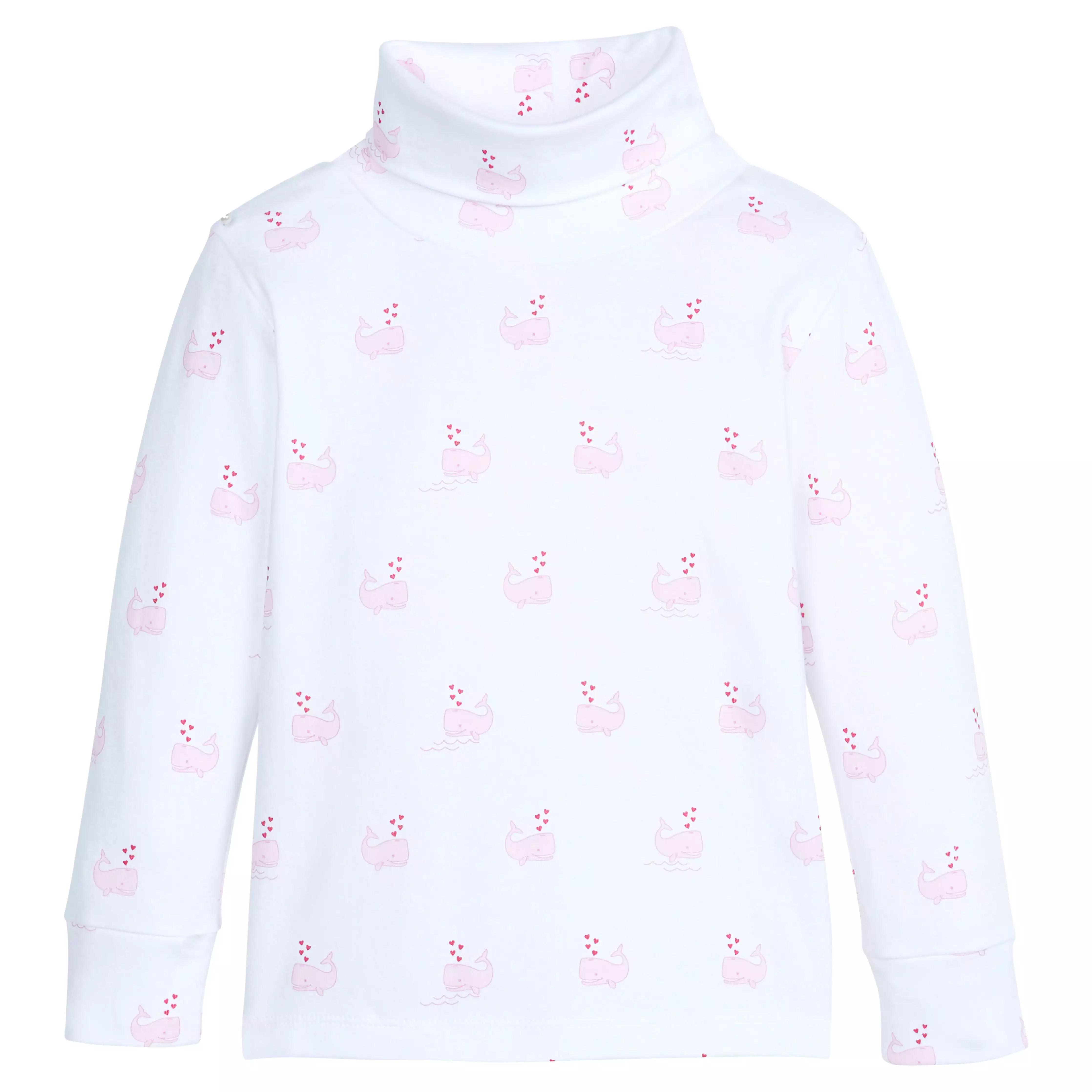 Printed Turtleneck - Pink Whales