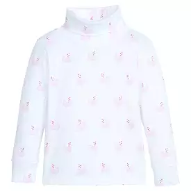 Printed Turtleneck - Pink Whales