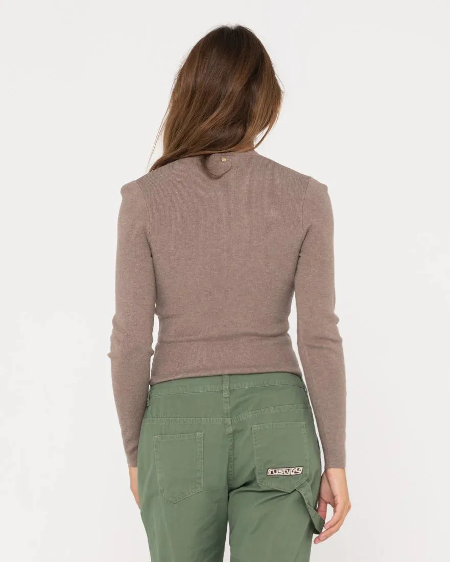 Rusty Amelia Skimmer Long Sleeve Knit Top