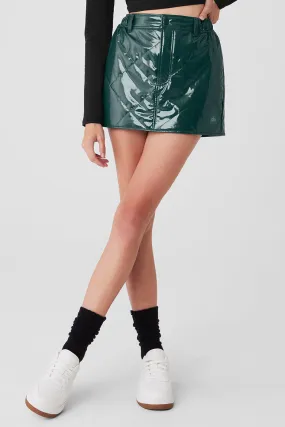 Snomoto Puffer Mini Skirt - Midnight Green