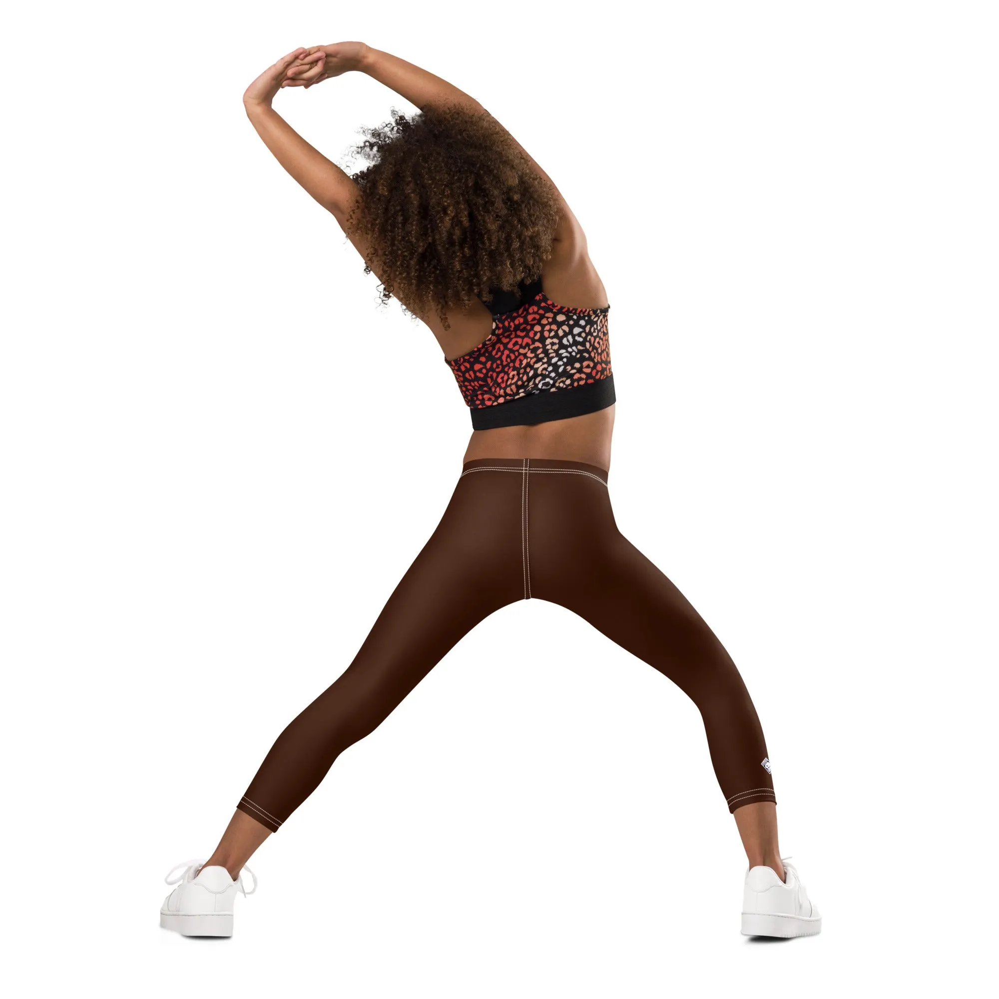 Sporty Staples: Solid Color Leggings for Active Girls - Chocolate