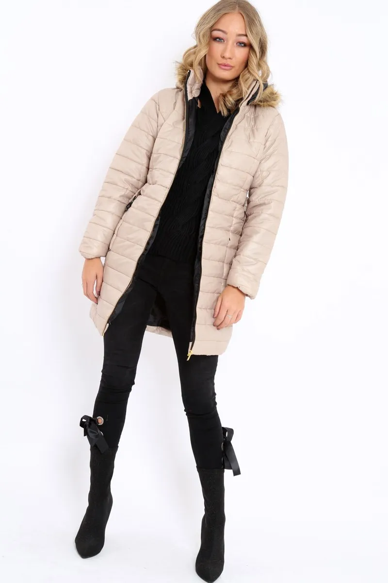 Stone Longline Puffer Jacket - Alexandra