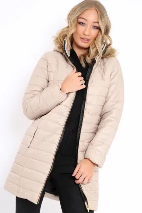 Stone Longline Puffer Jacket - Alexandra