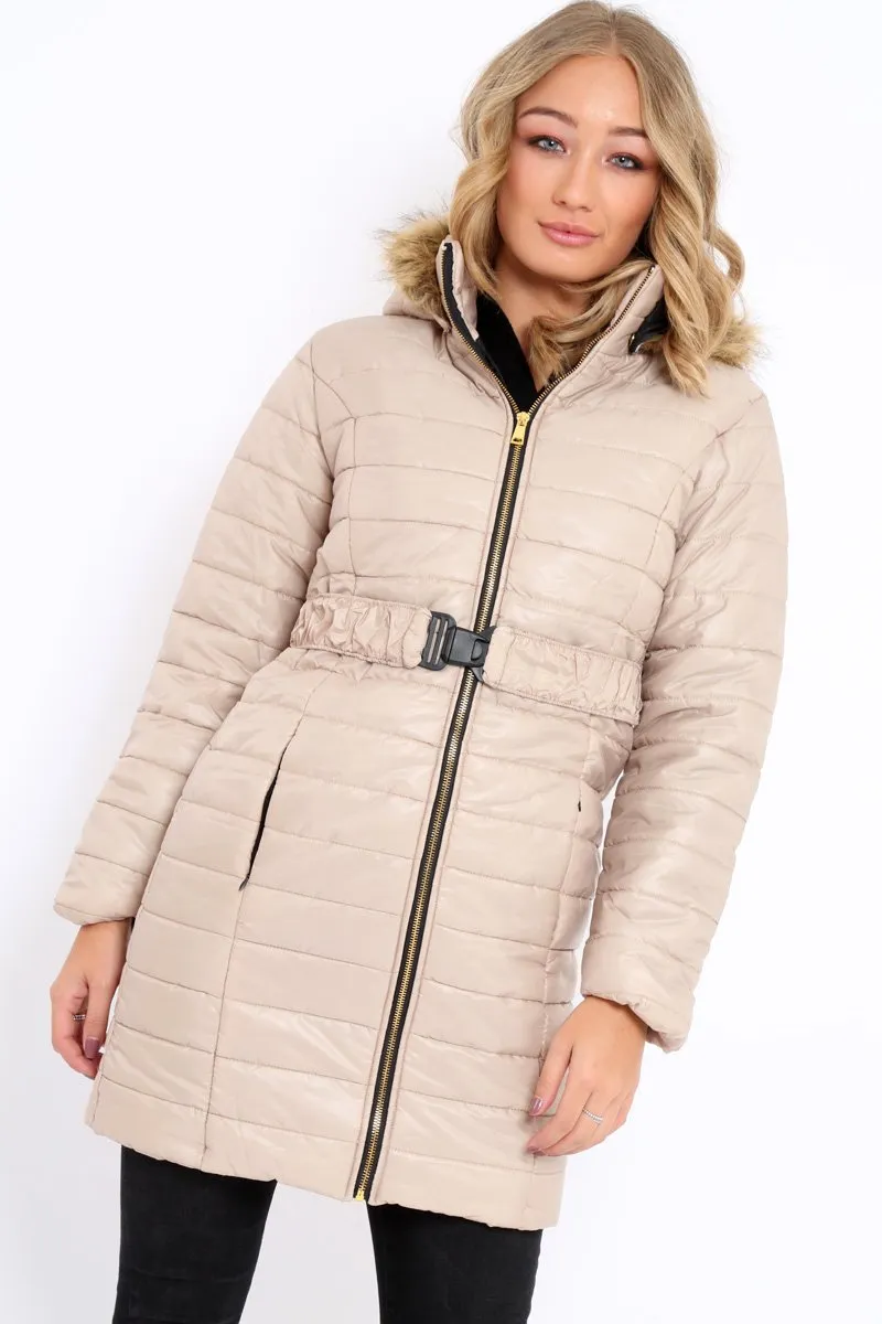 Stone Longline Puffer Jacket - Alexandra