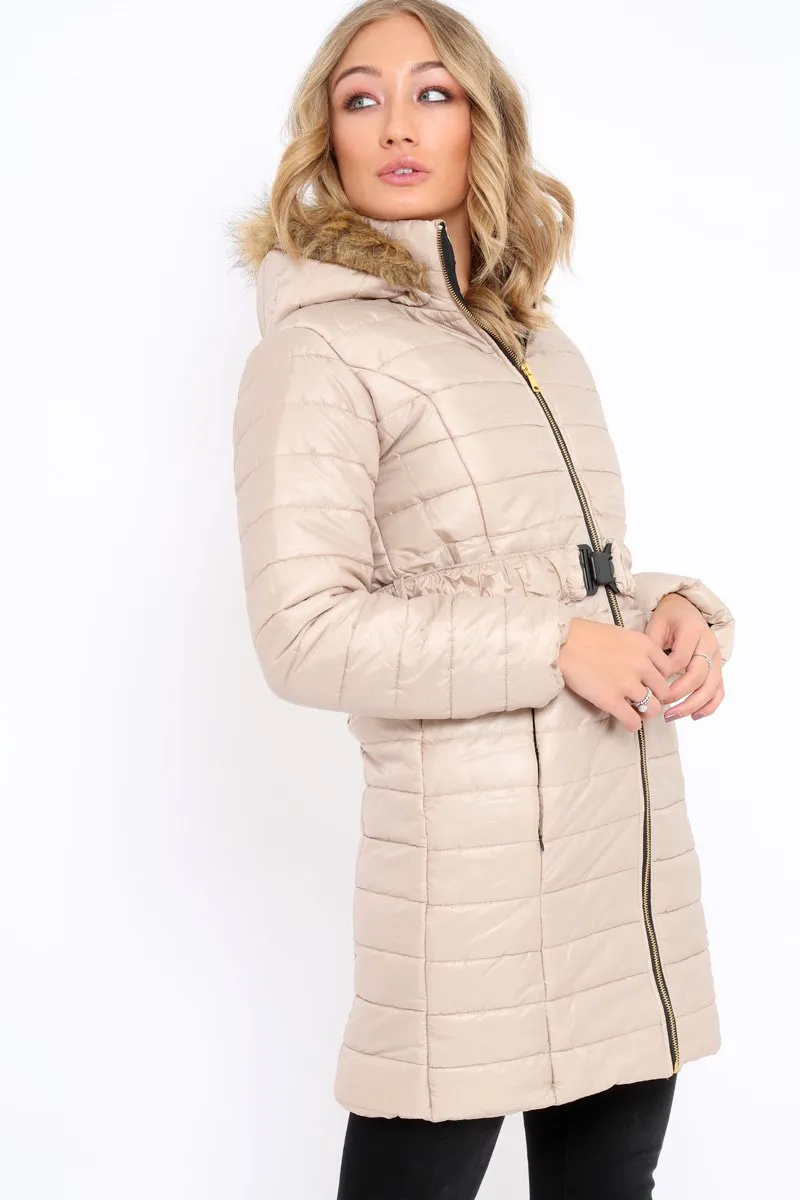 Stone Longline Puffer Jacket - Alexandra