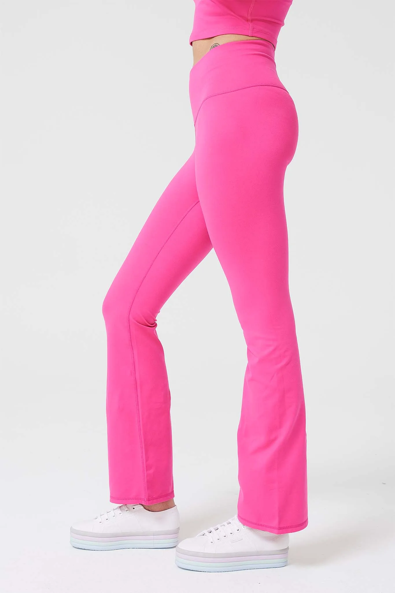 TLC Flare Leggings in Terez Pink