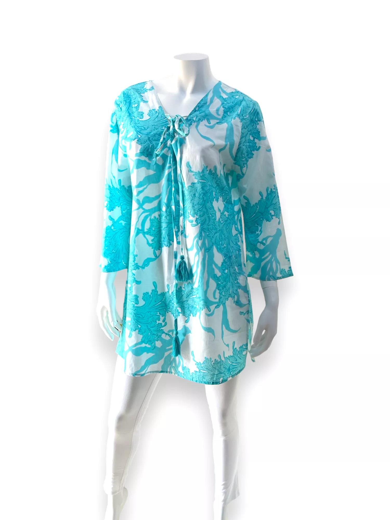 Turquoise Tunic with Laces