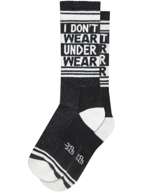 Unisex I Don't Wear Underwear Ribbed Gym Socks